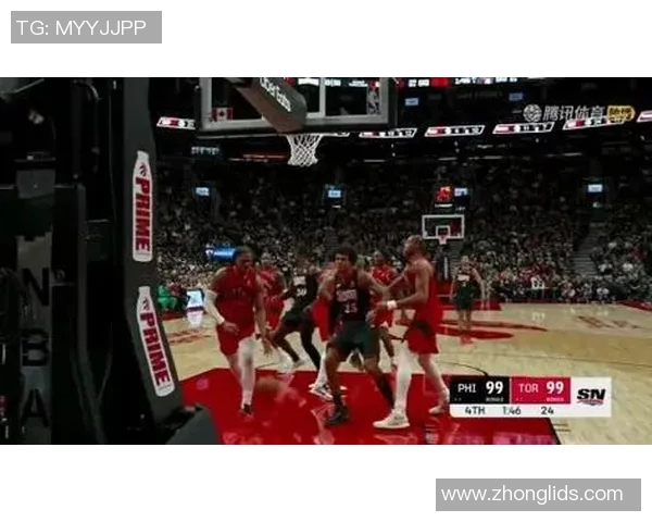 半场结束76人VS猛龙 比分80-51 76人领先